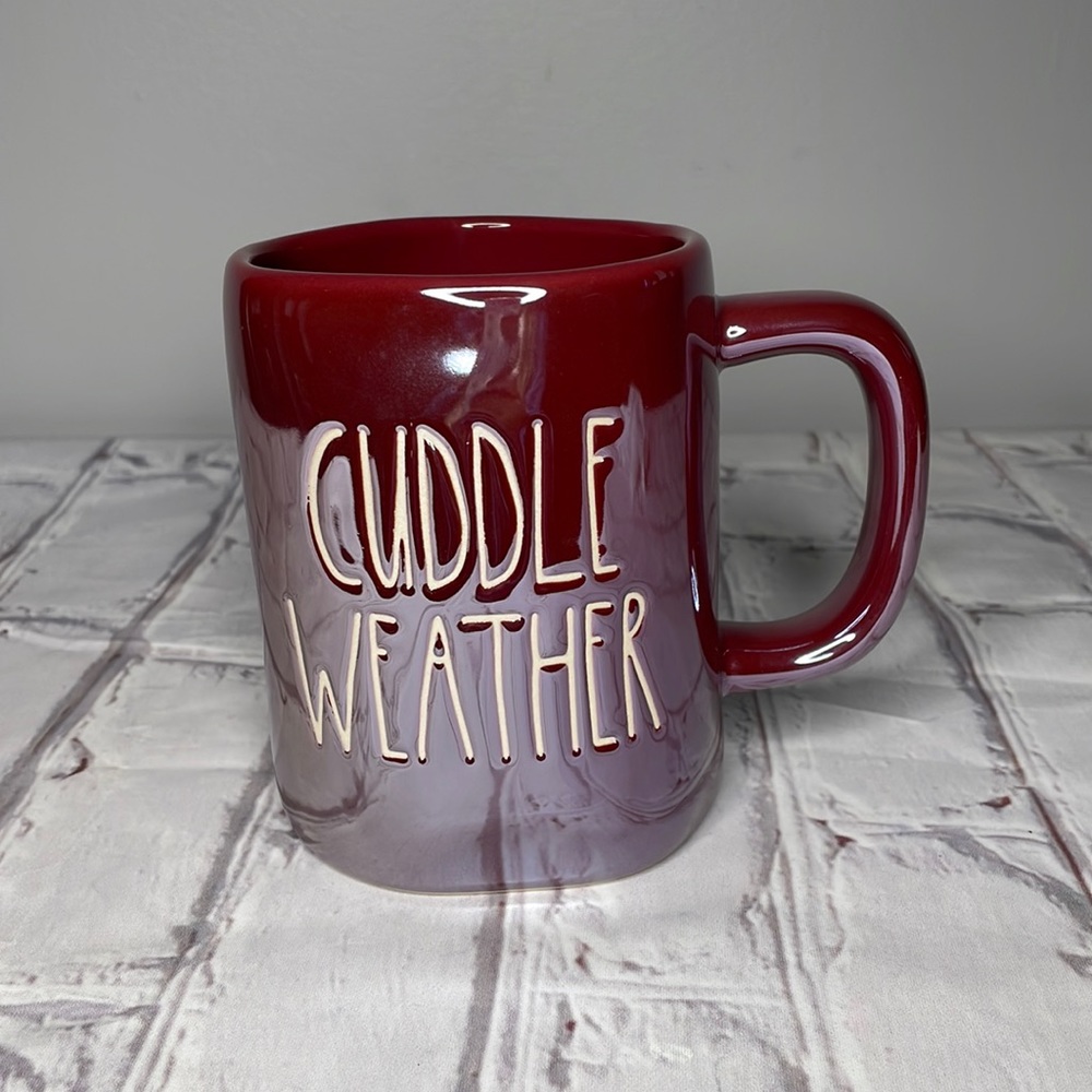 Rae Dunn Iridescent CUDDLE WEATHER Fall Mug
